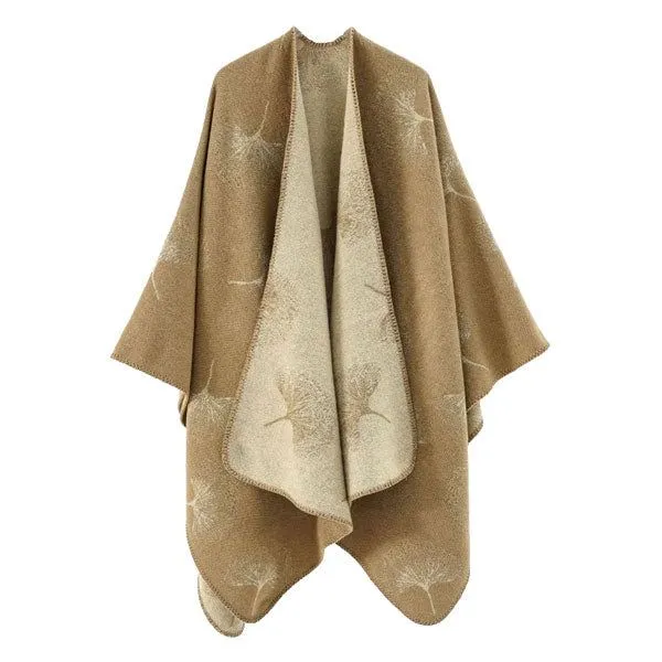 Poncho Motifs Coton Bariolés