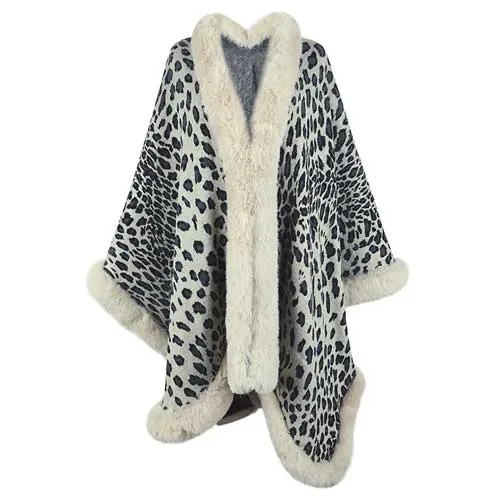 Poncho Fourrure Col