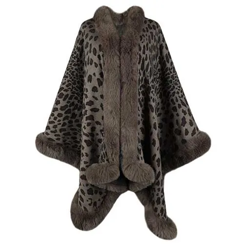 Poncho Fourrure Col