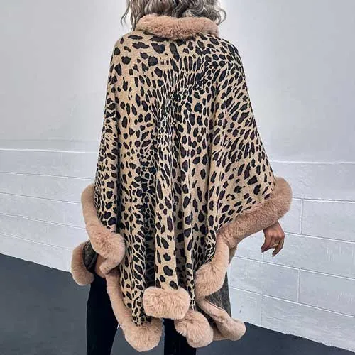Poncho Fourrure Col