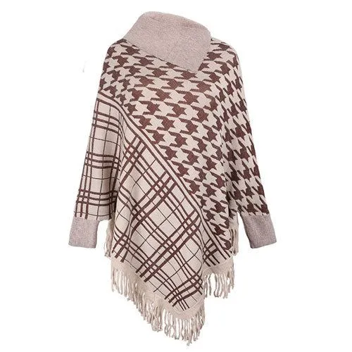Pull Montant Poncho Col