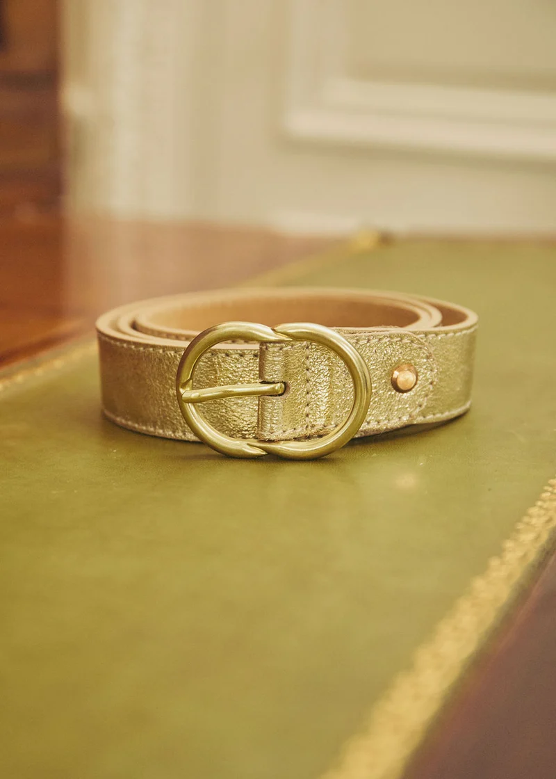 CEINTURE EN CUIR OR HELENE