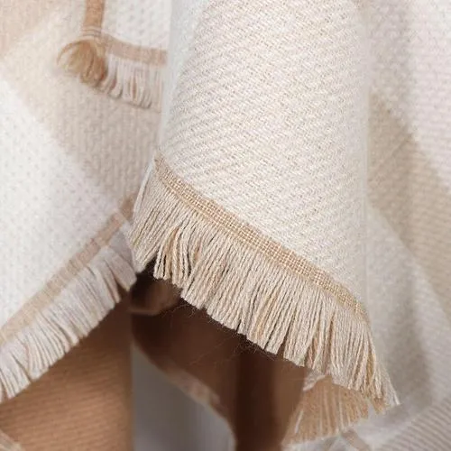Poncho Col-V Femme Cachemire