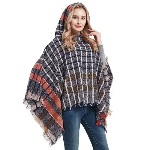 Poncho Été-Capuche Femme