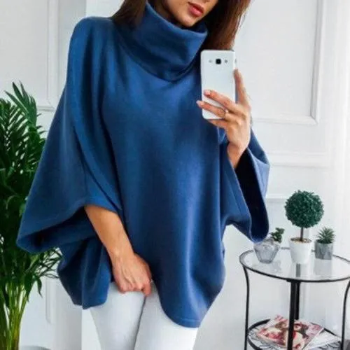 Poncho Montant Femme Plaid