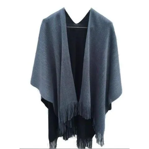 Poncho Uni-Laine Femme