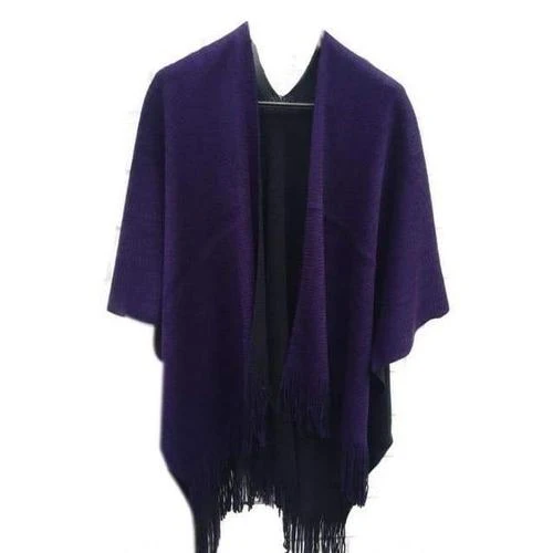 Poncho Uni-Laine Femme