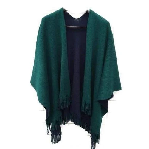 Poncho Uni-Laine Femme