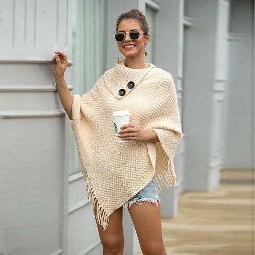 Poncho Col-Boutons