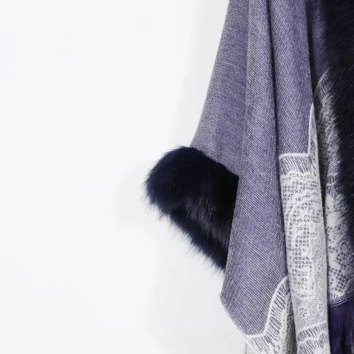 Poncho Fourrure-Fin Femme
