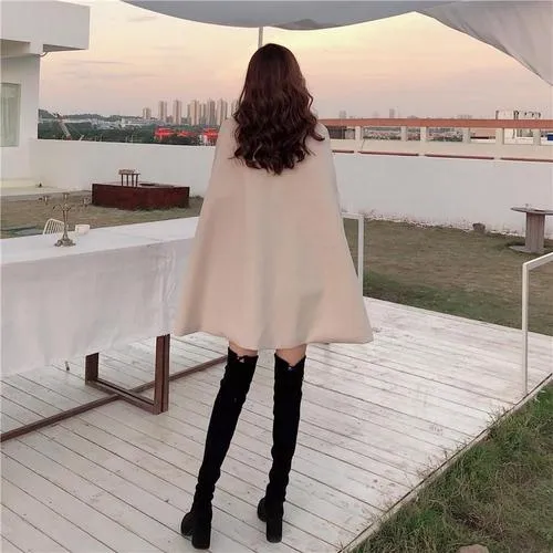Poncho Ceinture Femme Long