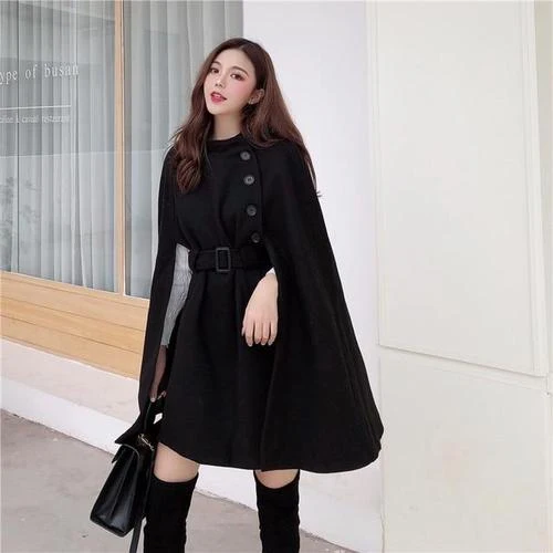 Poncho Ceinture Femme Long