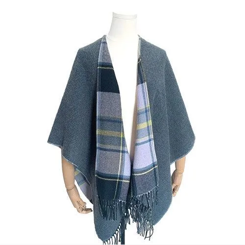 Poncho Réversible Femme Cachemire