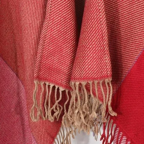 Poncho Frange-Cachemire Femme