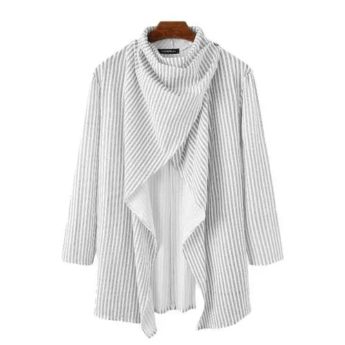 Poncho Marin-Rayures Homme