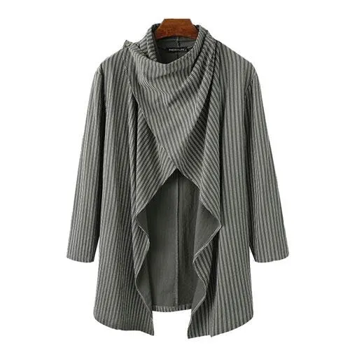 Poncho Marin-Rayures Homme