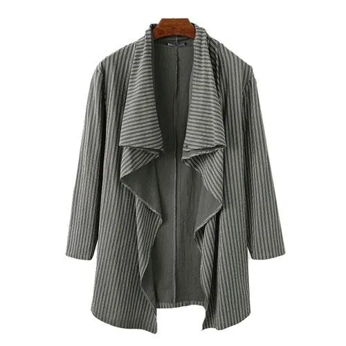 Poncho Marin-Rayures Homme