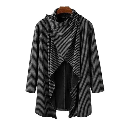 Poncho Marin-Rayures Homme