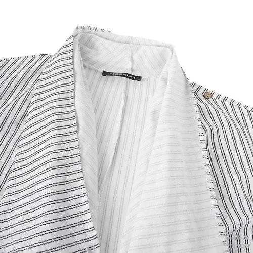 Poncho Marin-Rayures Homme