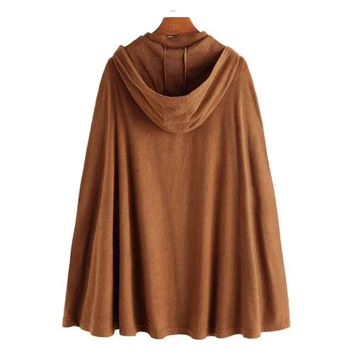 Poncho Long Homme Capuche