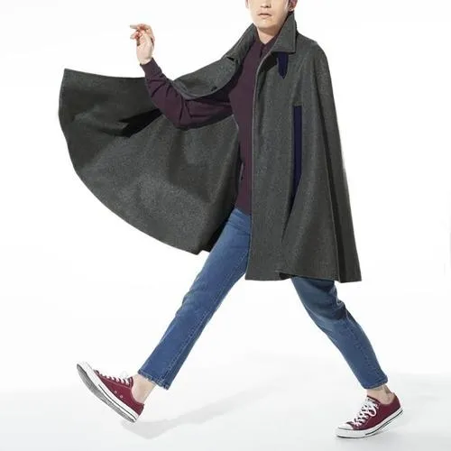 Poncho Chaud-Masculin Hiver