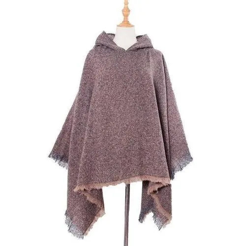 Poncho Chiné-Long Femme