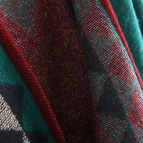 Poncho Ethnique-Frange Femme