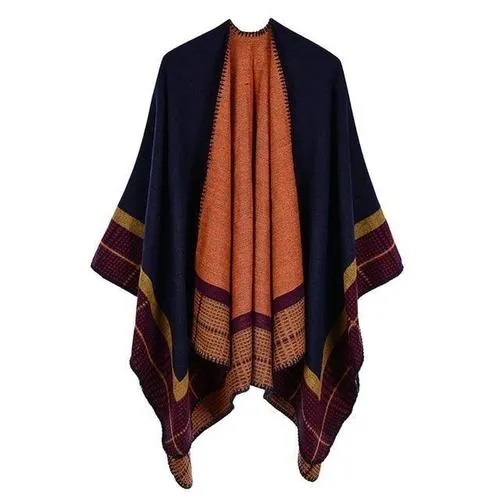 Poncho Vintage Femme Cachemire