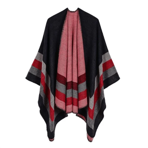 Poncho Vintage Femme Cachemire