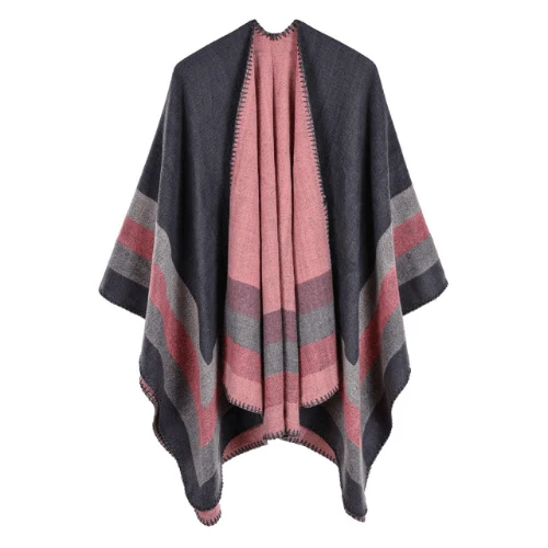 Poncho Vintage Femme Cachemire
