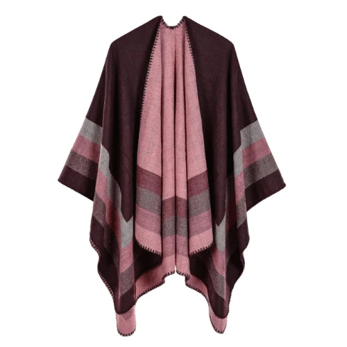 Poncho Vintage Femme Cachemire