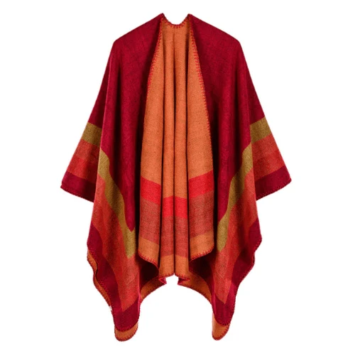Poncho Vintage Femme Cachemire