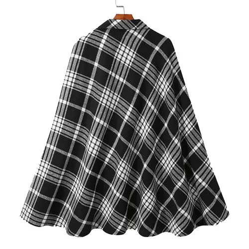 Poncho Carreaux-Hiver Homme