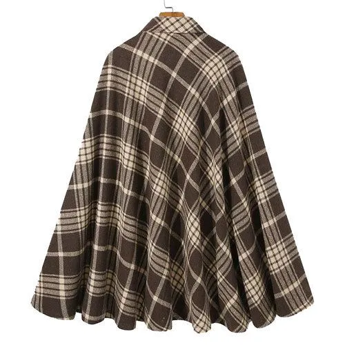 Poncho Carreaux-Hiver Homme