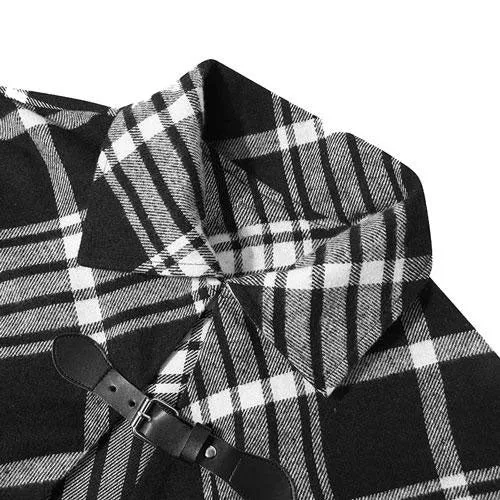 Poncho Carreaux-Hiver Homme