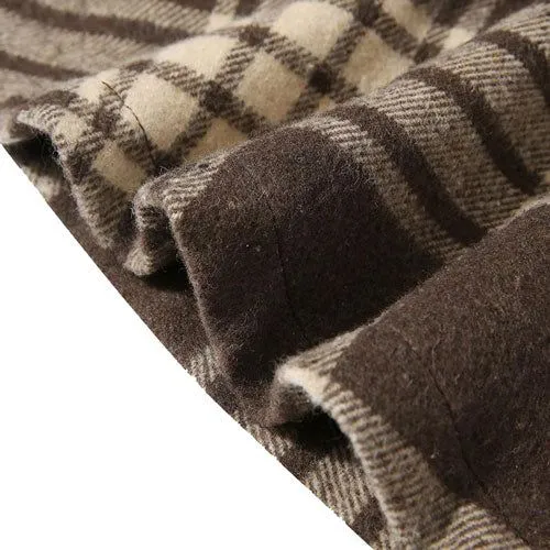 Poncho Carreaux-Hiver Homme