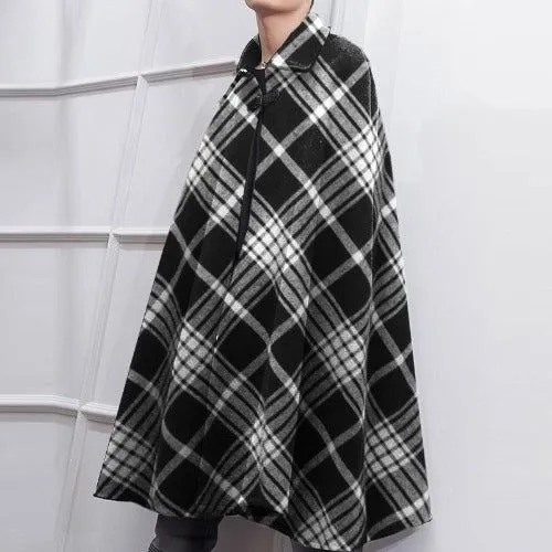 Poncho Carreaux-Hiver Homme