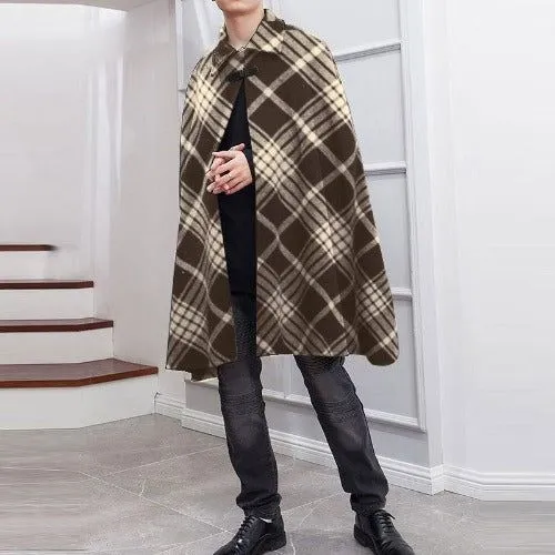 Poncho Carreaux-Hiver Homme
