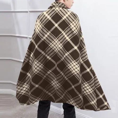 Poncho Carreaux-Hiver Homme