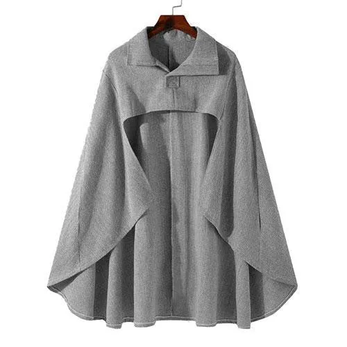 Cape poncho homme manches longues