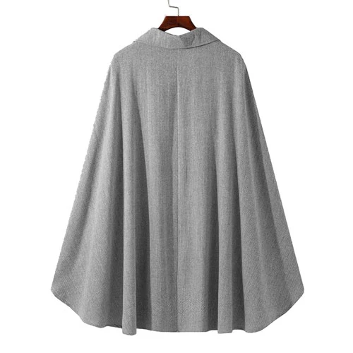 Cape poncho homme manches longues
