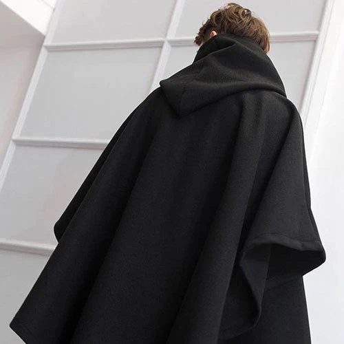 Cape poncho capuche homme