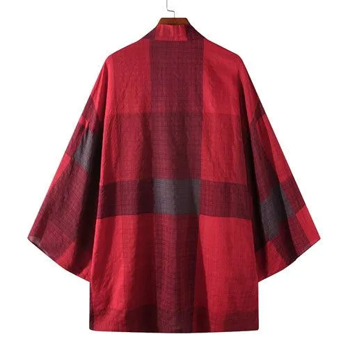 Poncho Polaire-Plaid Homme