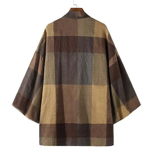Poncho Polaire-Plaid Homme