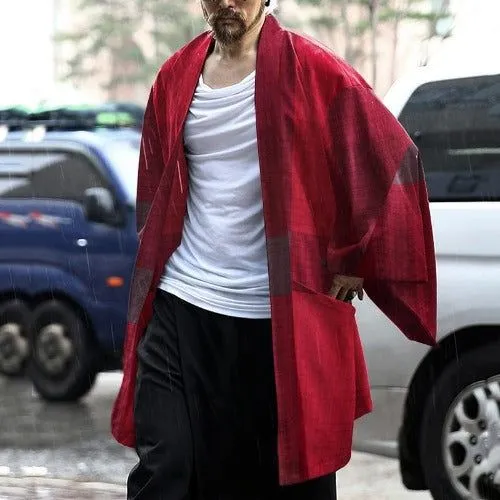 Poncho Polaire-Plaid Homme