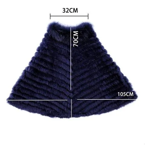 Poncho Court-Fourrure Femme