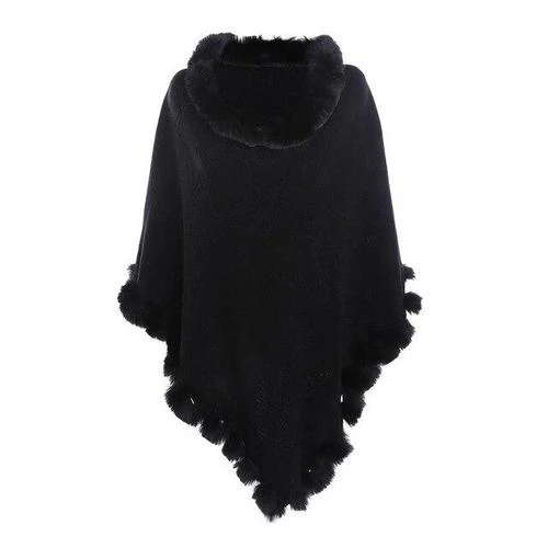 Poncho Plaid-Cachemire Femme