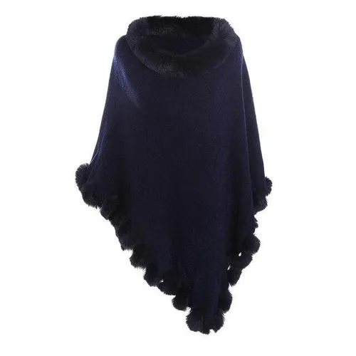 Poncho Plaid-Cachemire Femme