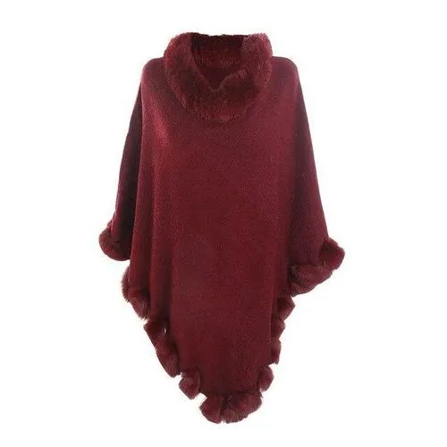 Poncho Plaid-Cachemire Femme