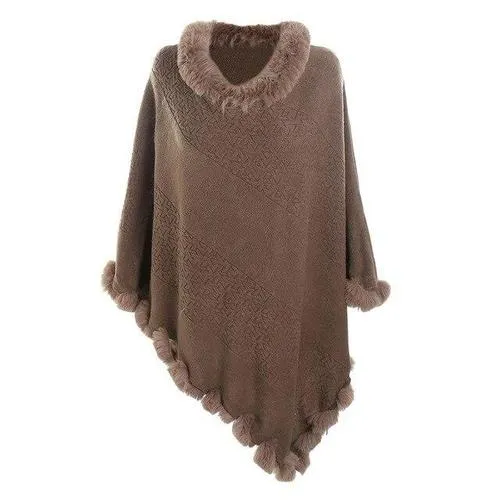Poncho Plaid-Cachemire Femme